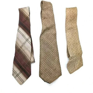 3 Vintage Tan Ties Marquis, Bertoni Brittania